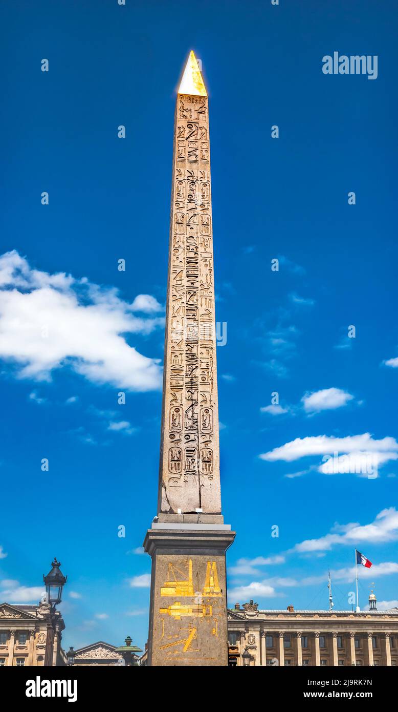 Ancient Egyptian obelisk, Place de la Concorde, Paris, France