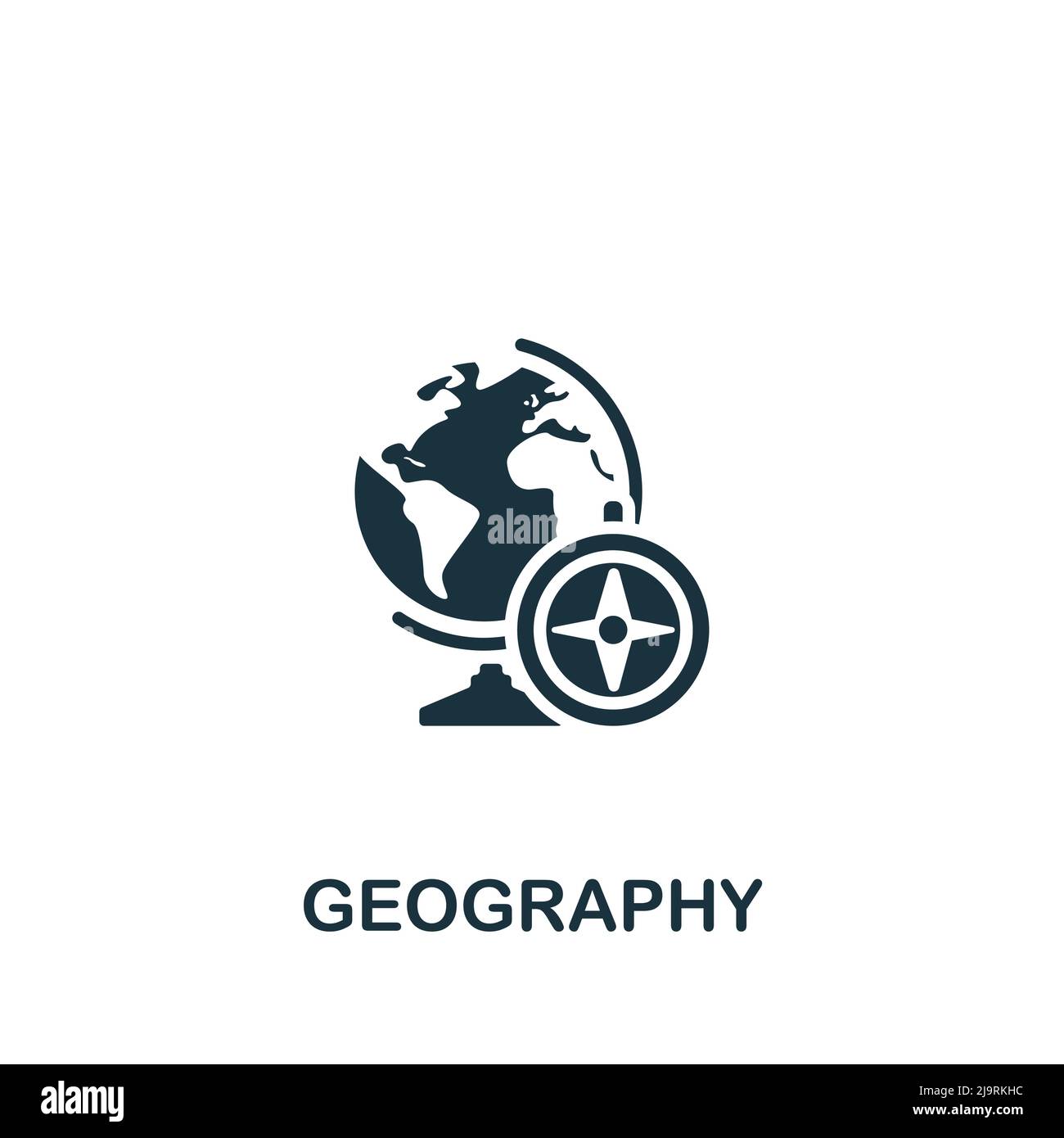 Geography icon. Monochrome simple Science icon for templates, web ...