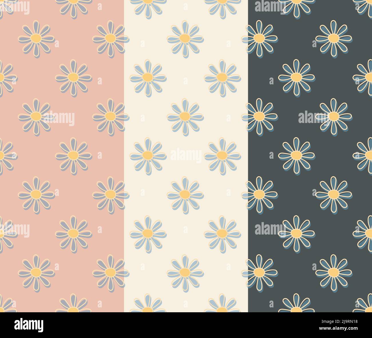 Floral decorative seamless pattern. Hand drawn doodle simple graphic ...