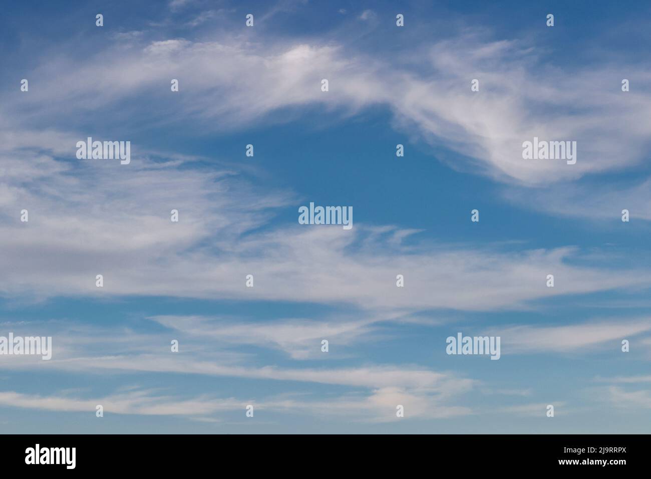 Cumulus clouds in blue sky. Stock Photo