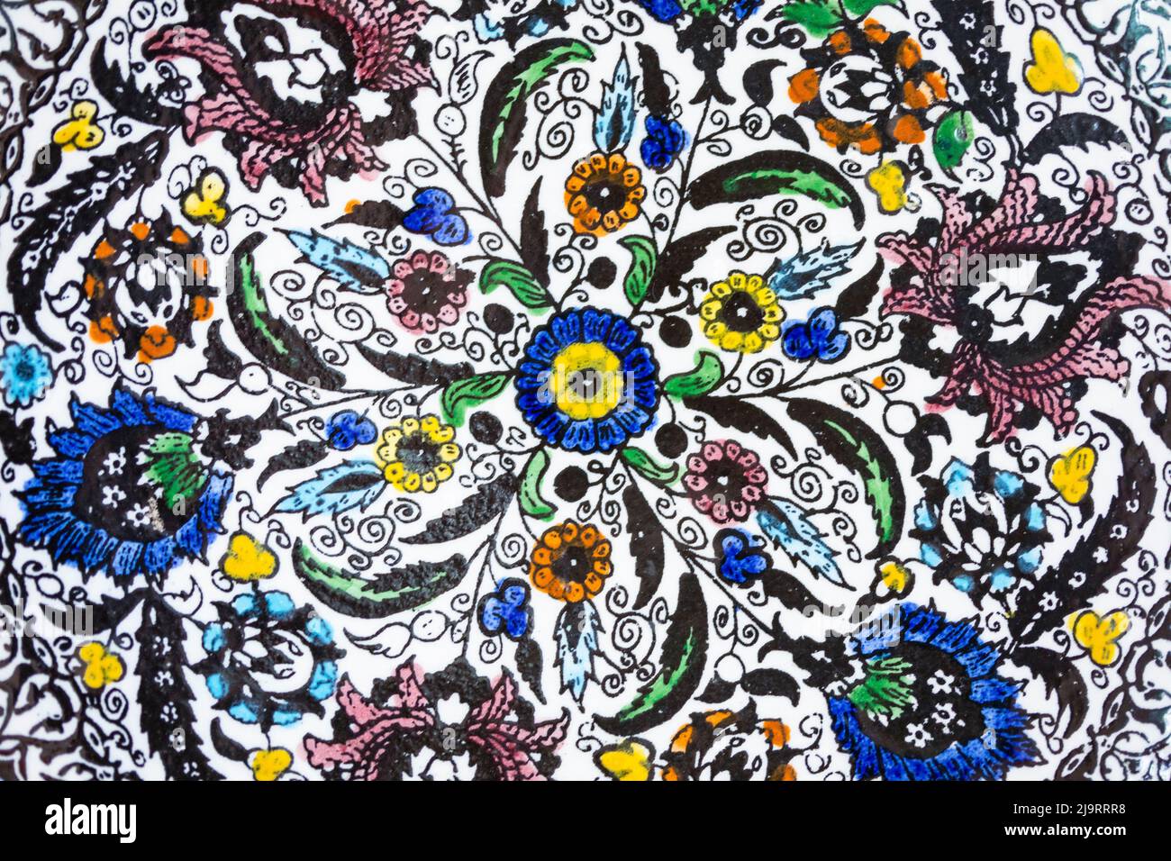 Handpainted tile art Stock Photo Alamy