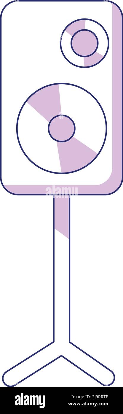 Professional stereo system semi flat color vector element Stock Vector