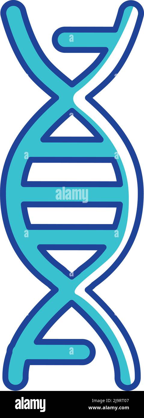 DNA semi flat color vector element Stock Vector