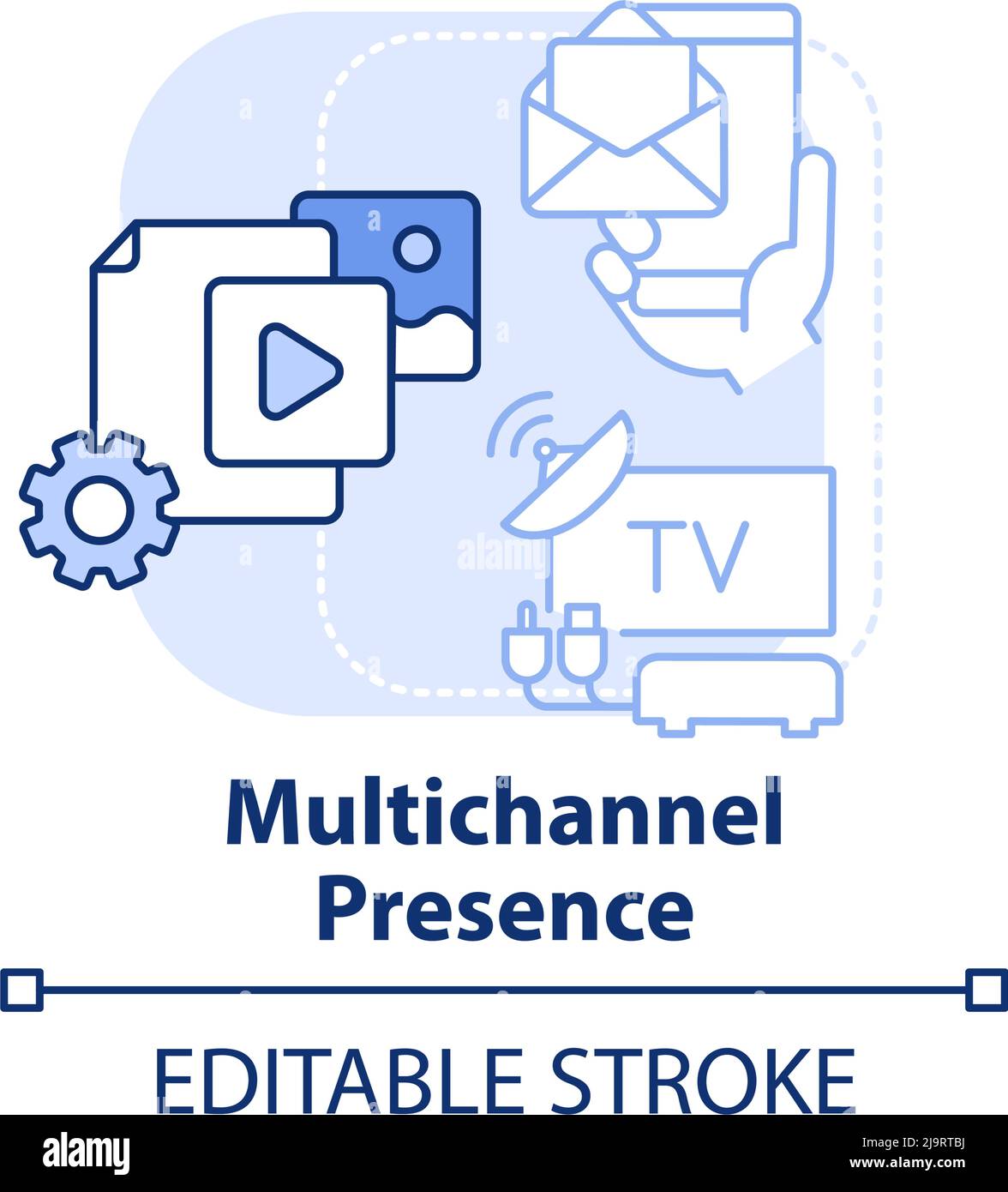 Multichannel outline symbol hi-res stock photography and images - Alamy