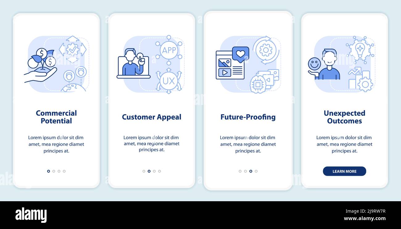 Digital first mindset importance light blue onboarding mobile app ...