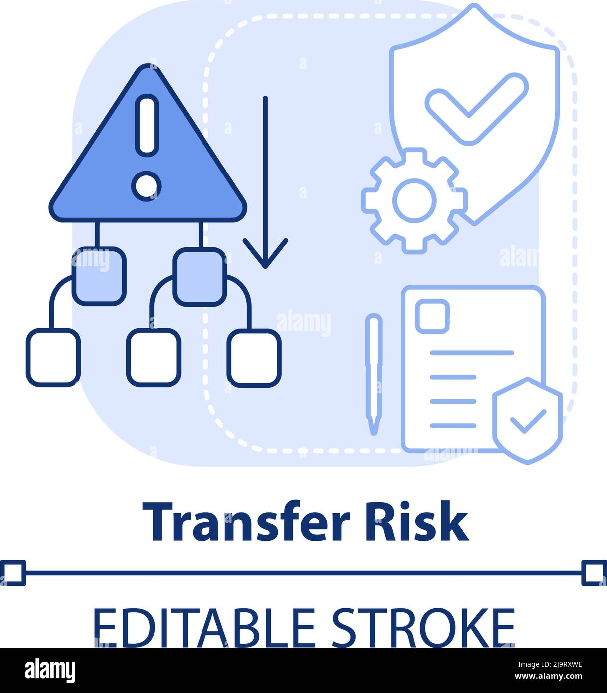 Transfer risk light blue concept icon Stock Vector Image & Art - Alamy