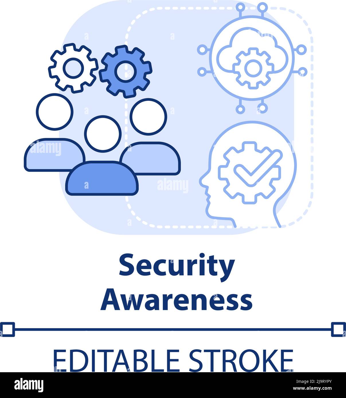 Security awareness light blue concept icon Stock Vector Image & Art Alamy