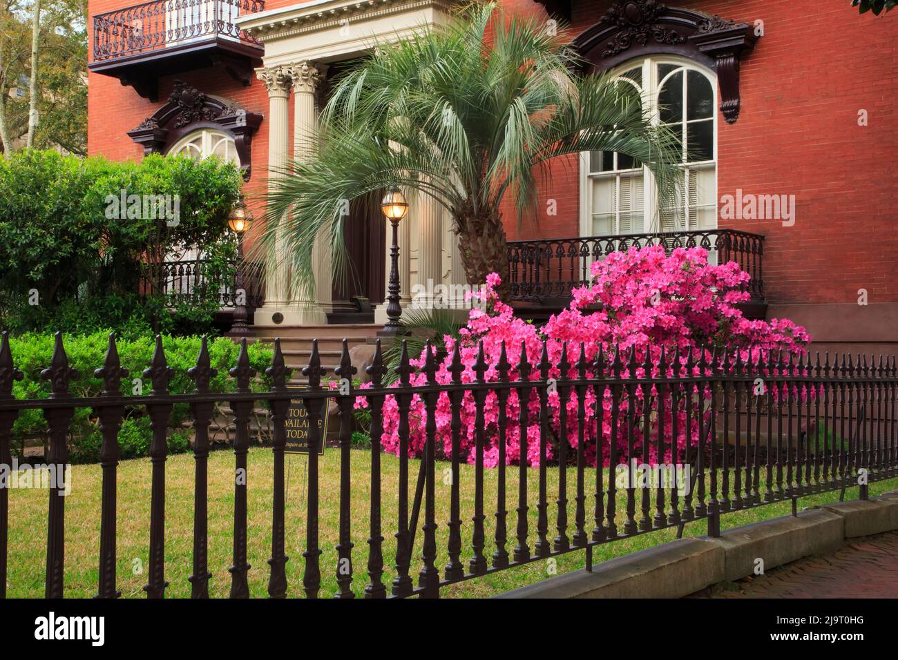 USA, Georgia, Savannah. The Mercer Williams House Museum in the Historic District of Savannah in the spring Stock Photo