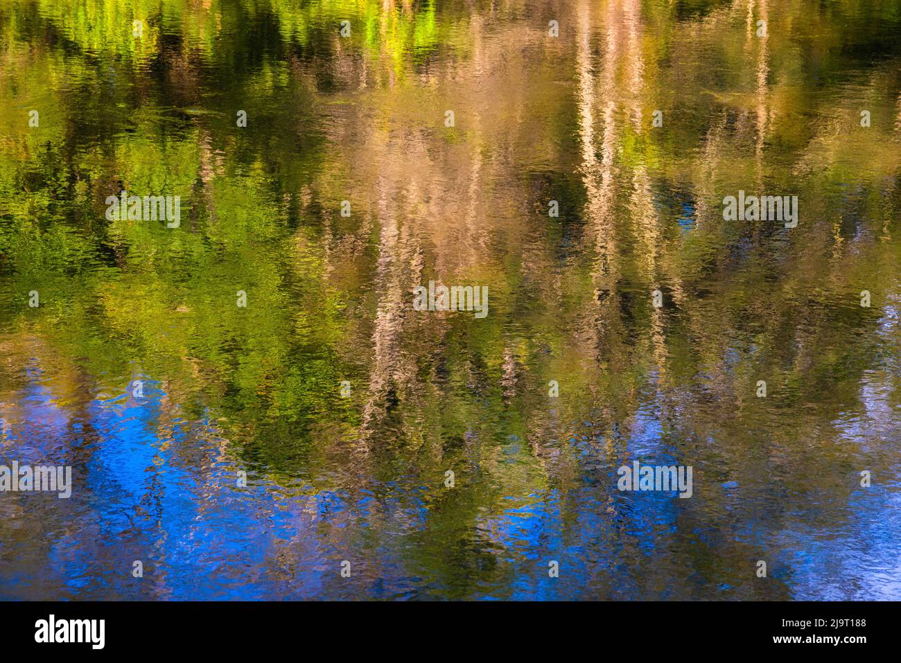 Tippecanoe River reflections, Tippecanoe State Park, Indiana, USA Stock