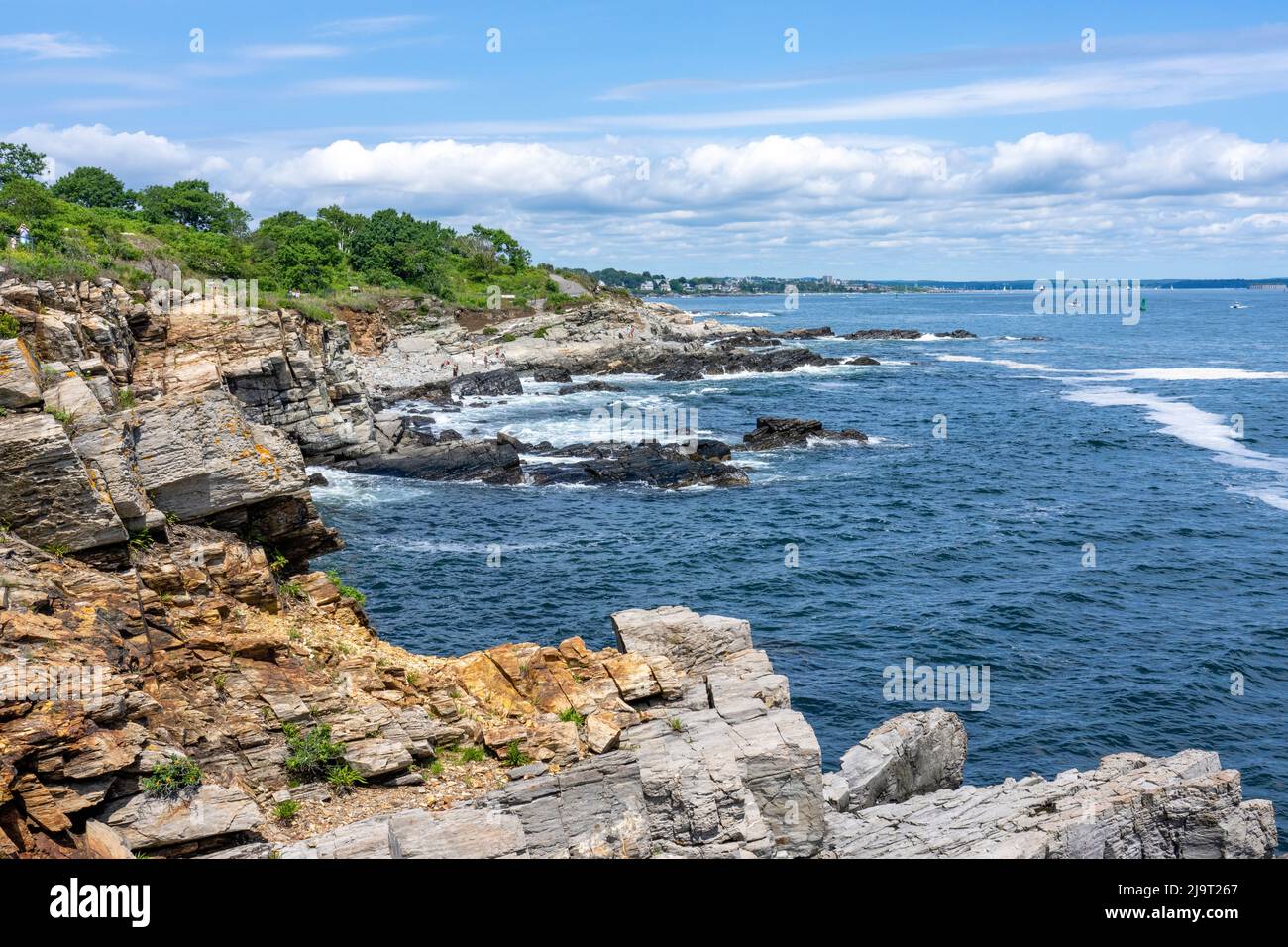 Cape Elizabeth, Maine, USA. Cove by Portland Head Light at the entrance