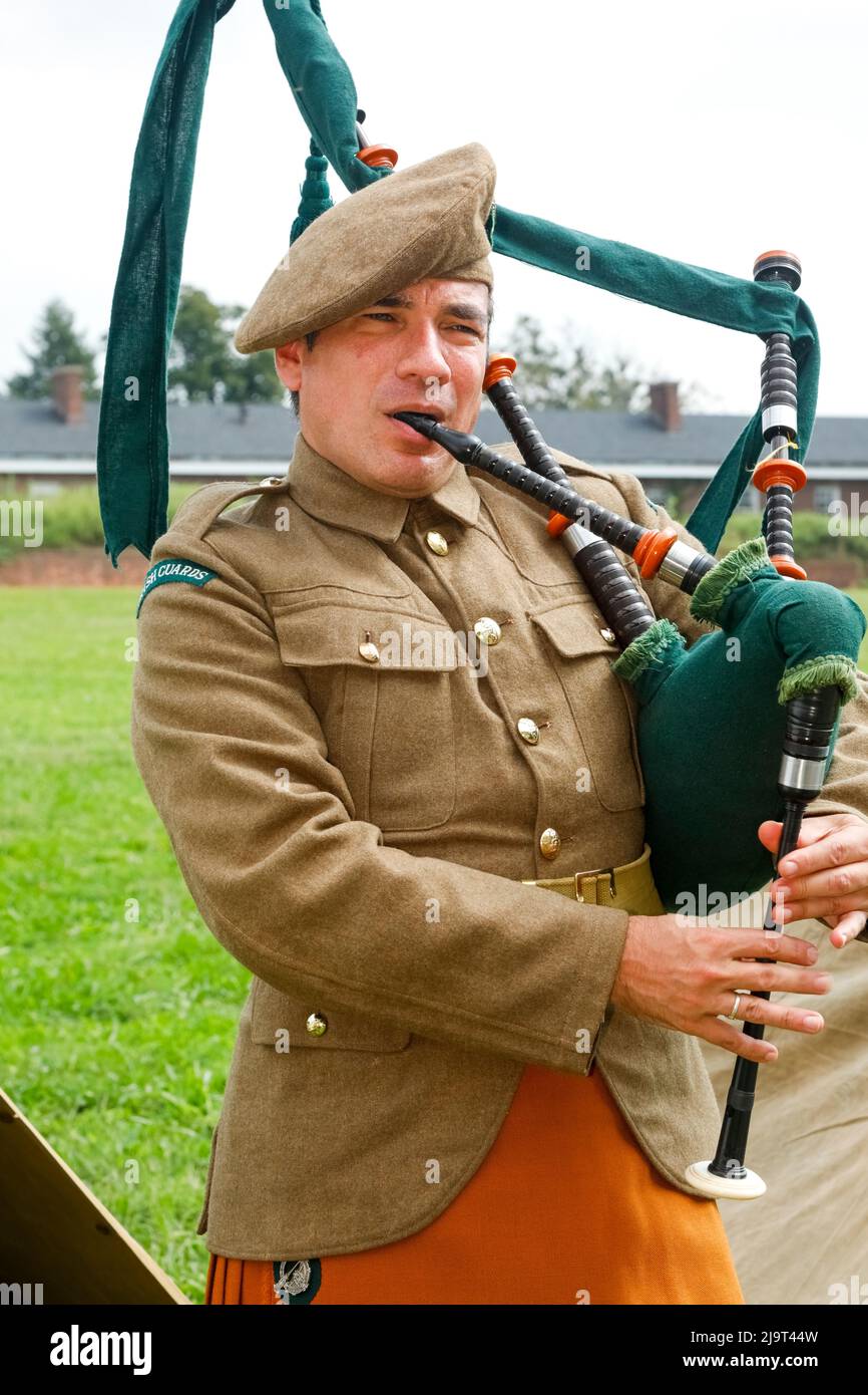 Governors Island, New York, USA. World War One recreation and history