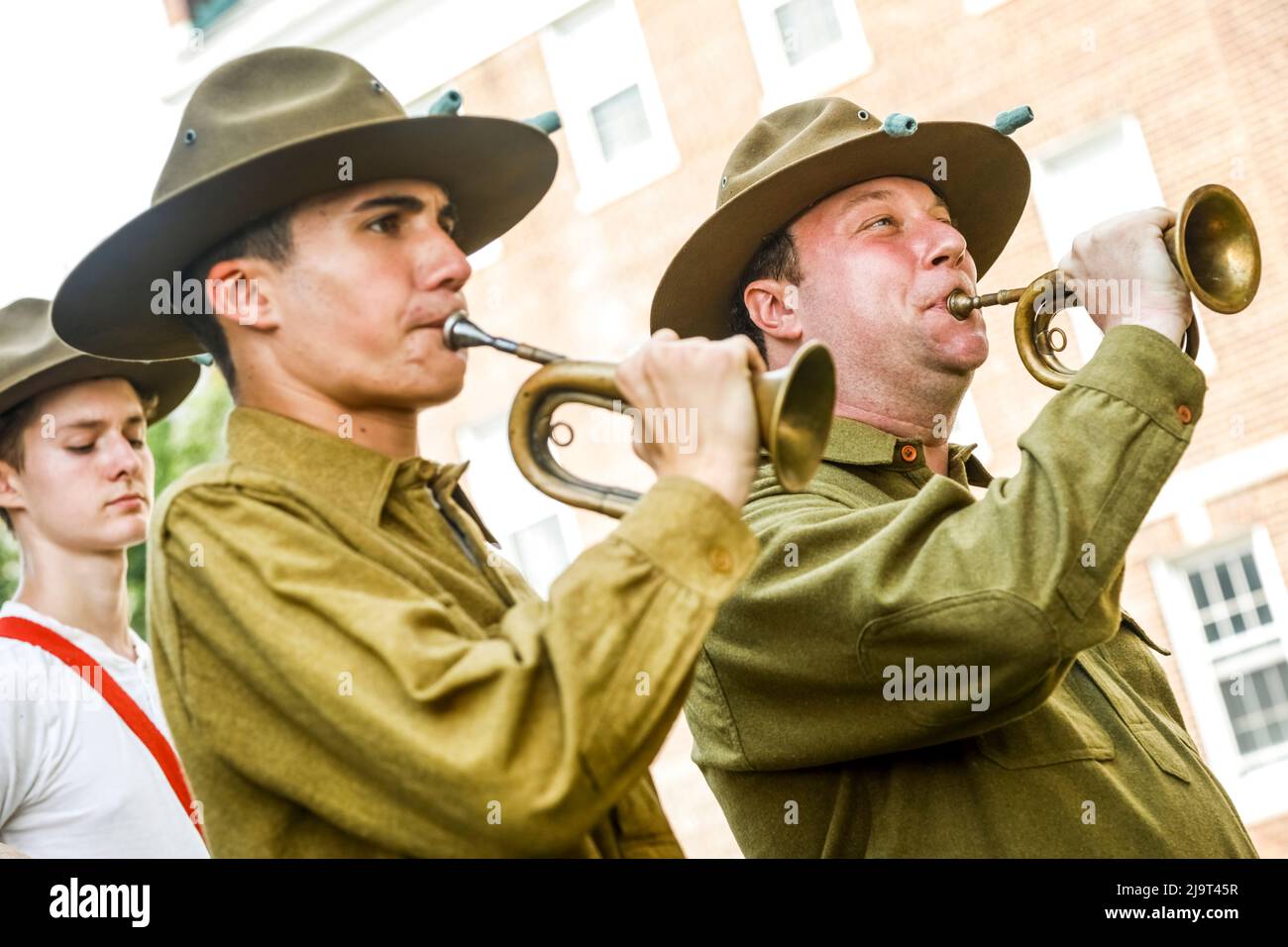 Governors Island, New York, USA. World War One recreation and history