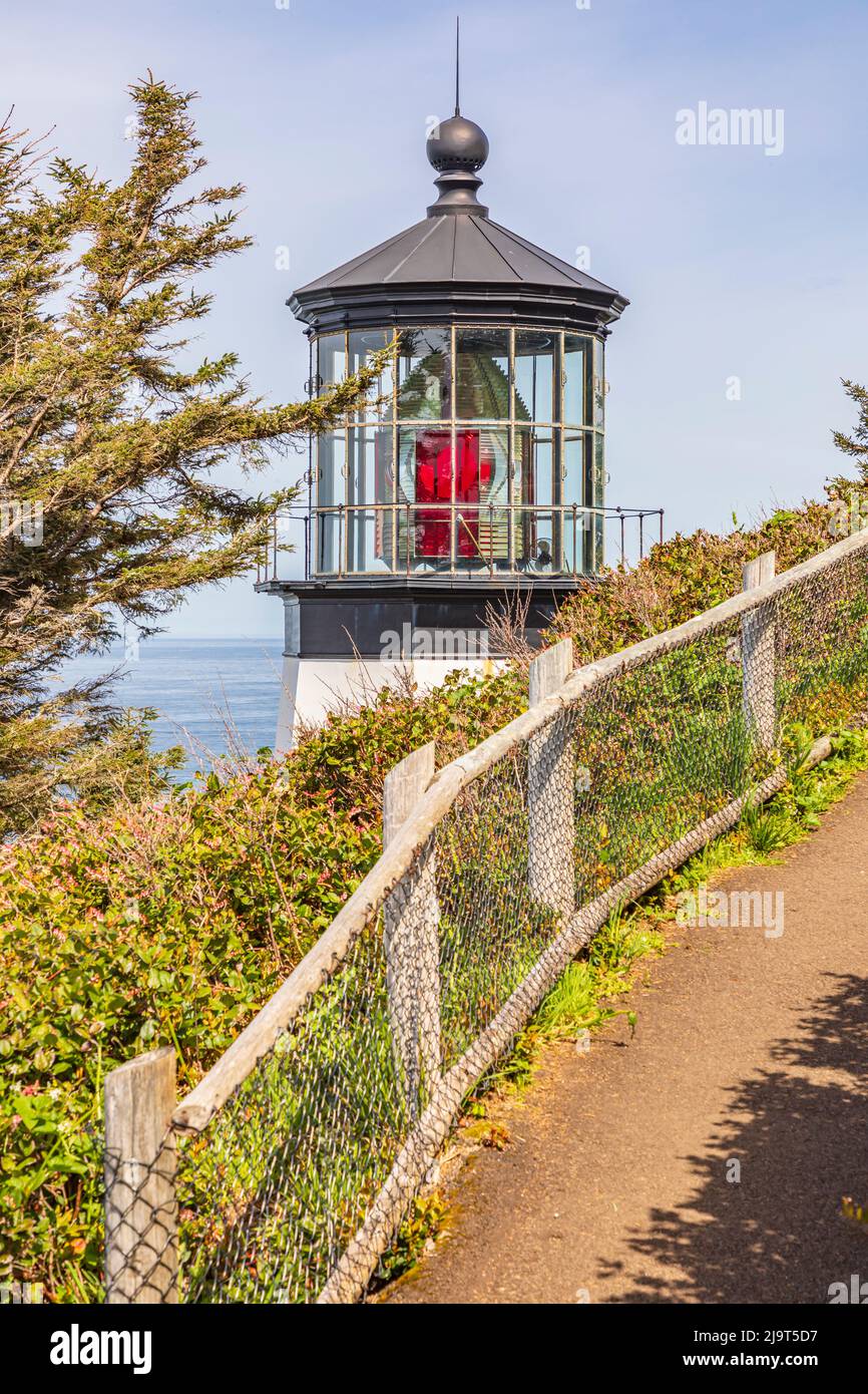 Cape Meares, Oregon, USA. Cape Meares lighthouse on the Oregon coast