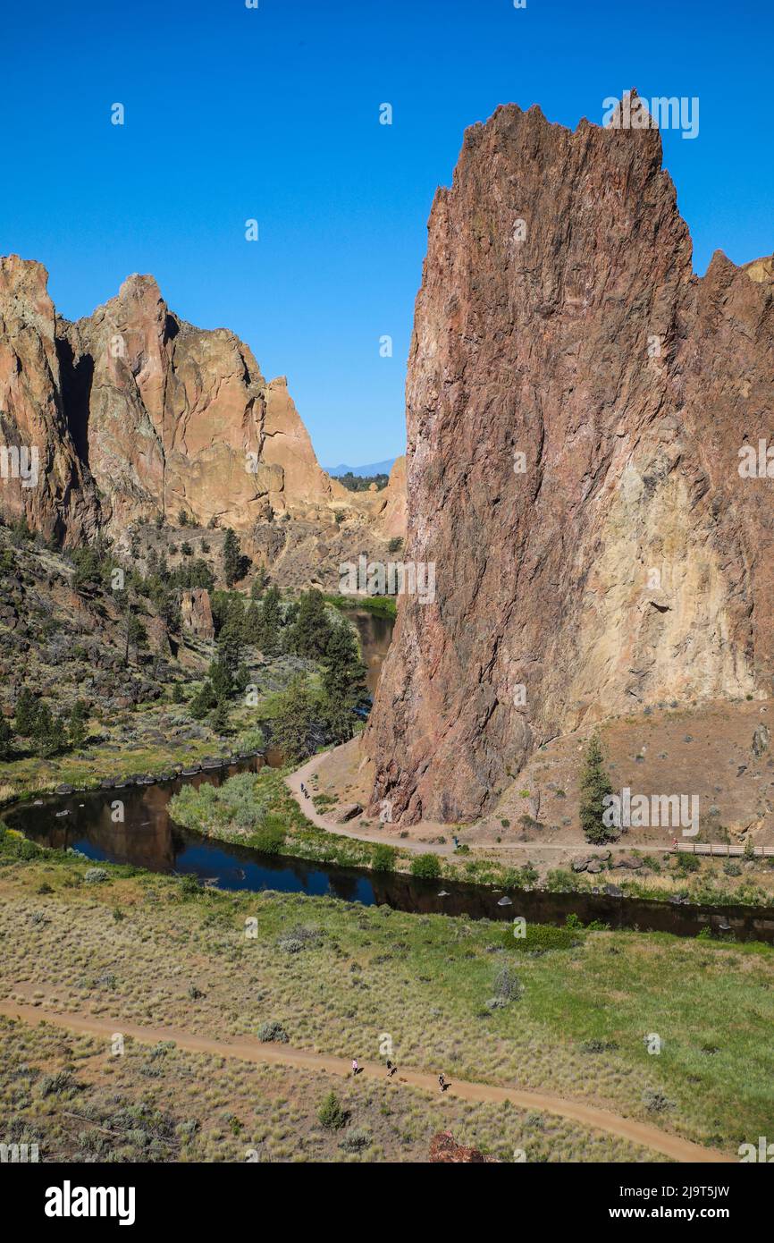 Terrebonne, Oregon, USA. Smith Rock State Park, Crooked River Stock