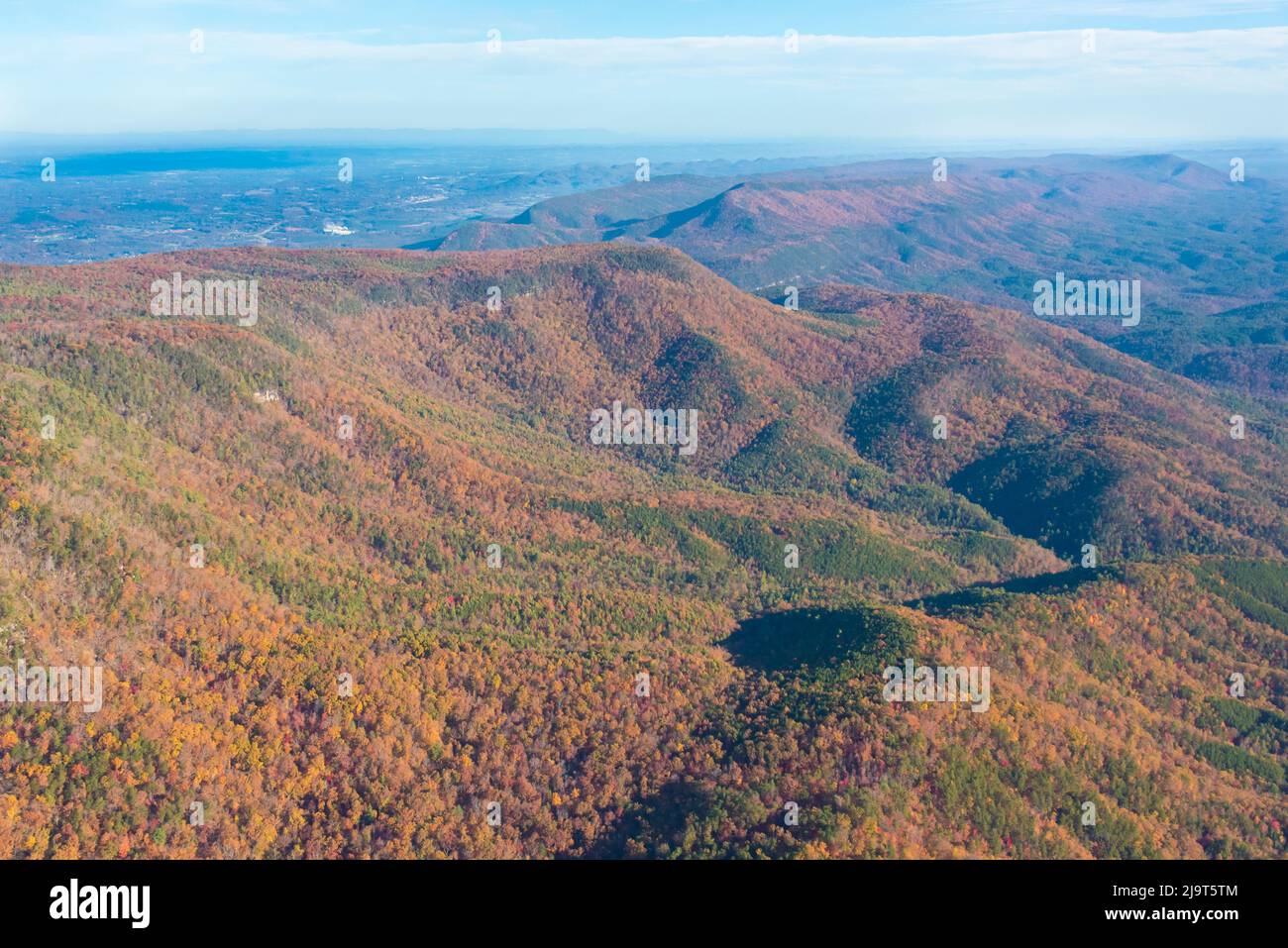 USA, Tennessee. Blue Ridge fall color Stock Photo