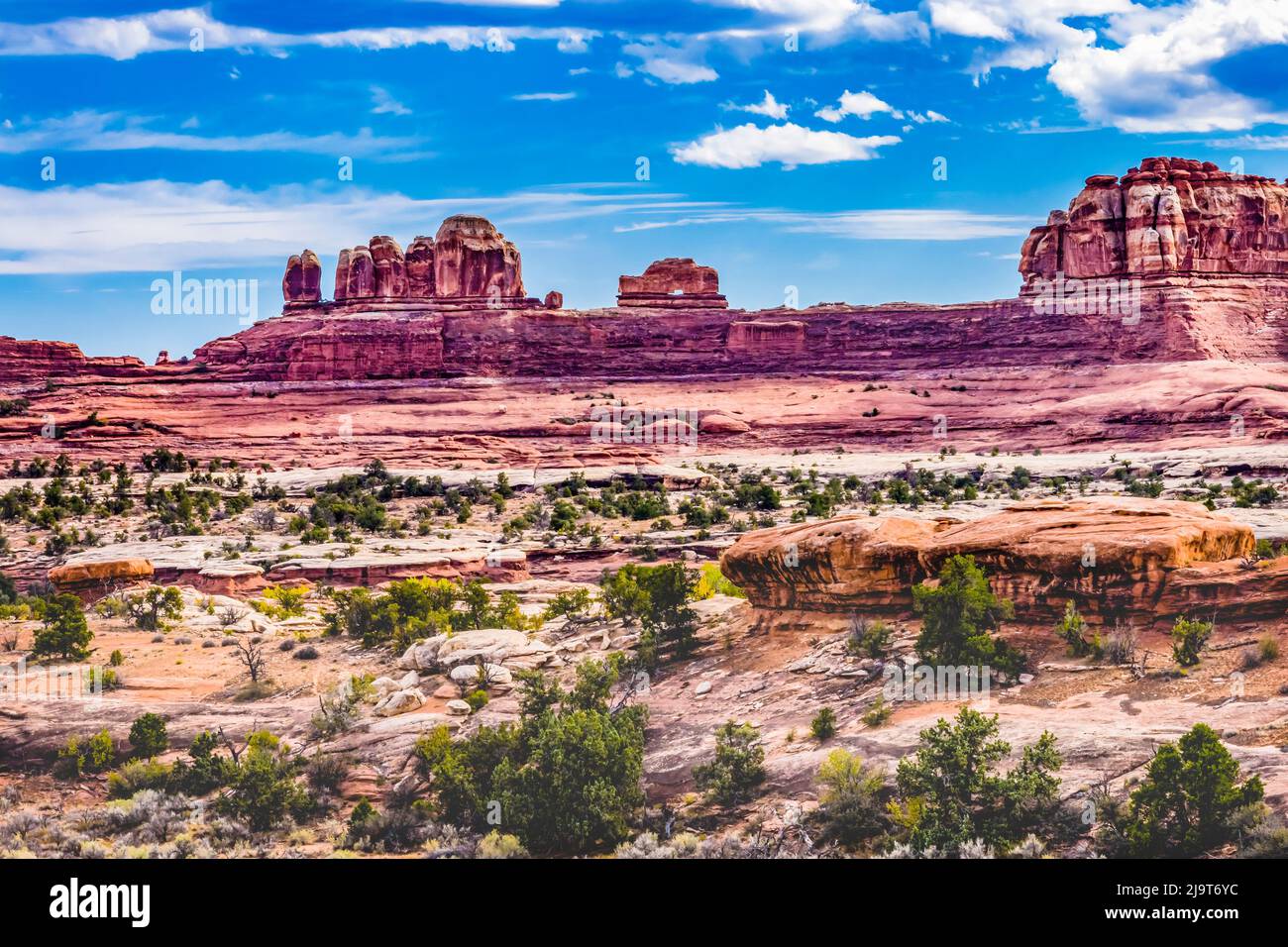 Wooden Shoe Arch, Canyonlands National Park, Needles District, Utah. Stock Photo