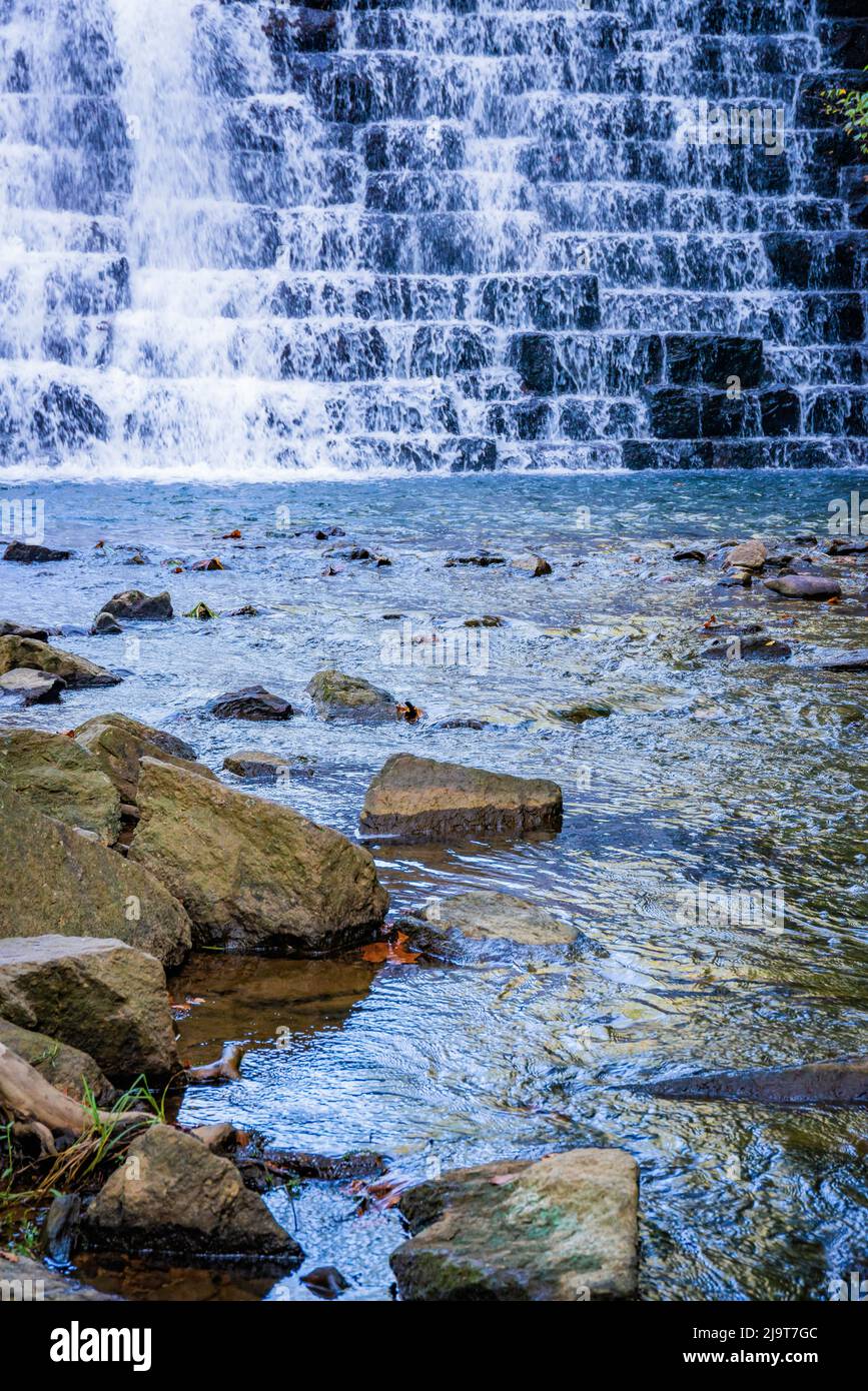 Otter Lake Waterfalls, Blue Ridge Parkway, Smoky Mountains, USA Stock