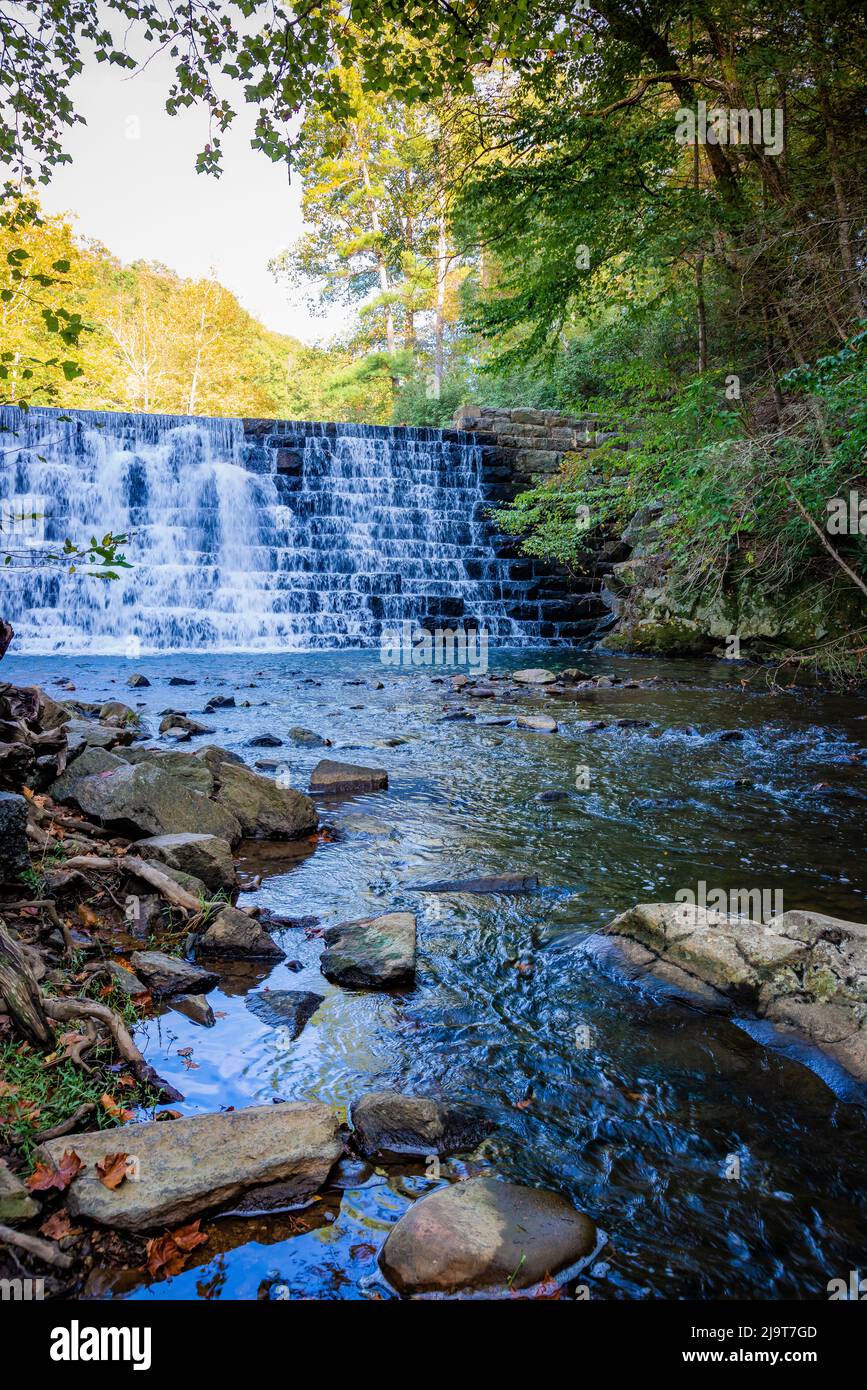 Otter Lake Waterfalls, Blue Ridge Parkway, Smoky Mountains, USA Stock