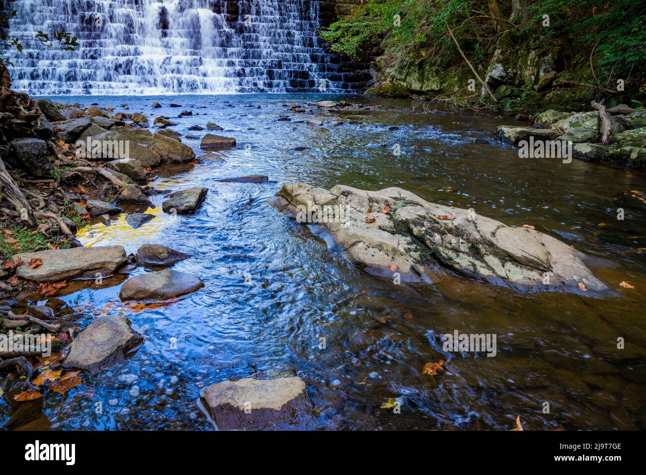 Otter Lake Waterfalls, Blue Ridge Parkway, Smoky Mountains, USA Stock