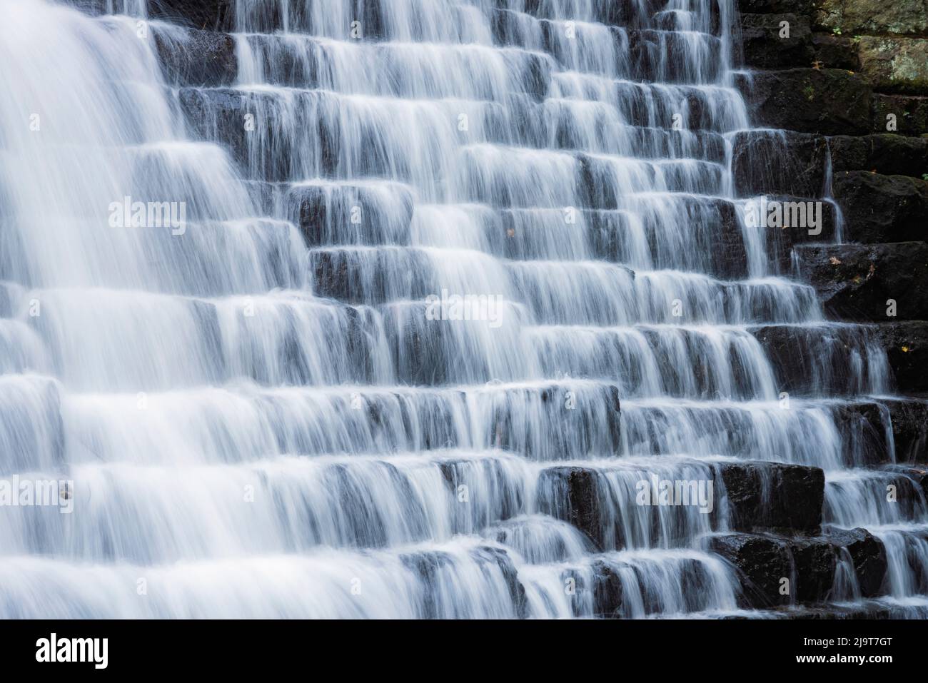 Otter Lake Waterfalls, Blue Ridge Parkway, Smoky Mountains, USA Stock