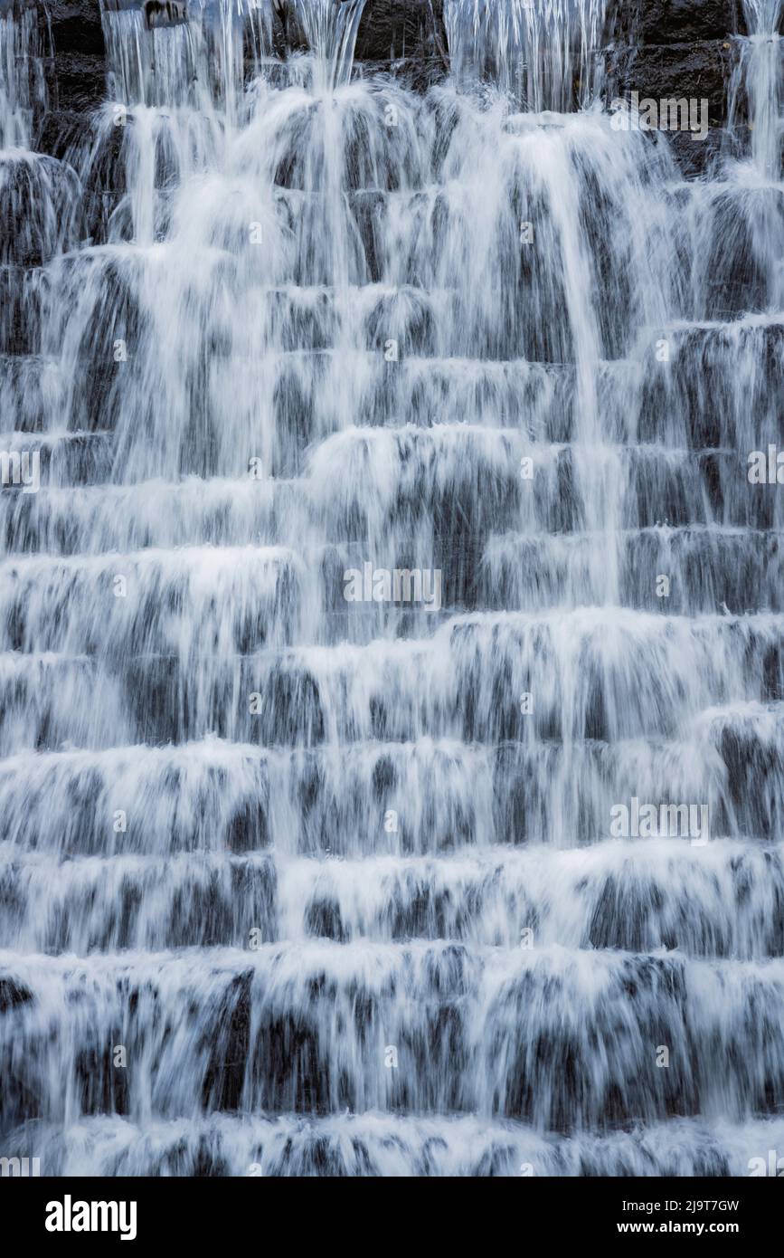 Otter Lake Waterfalls, Blue Ridge Parkway, Smoky Mountains, USA Stock