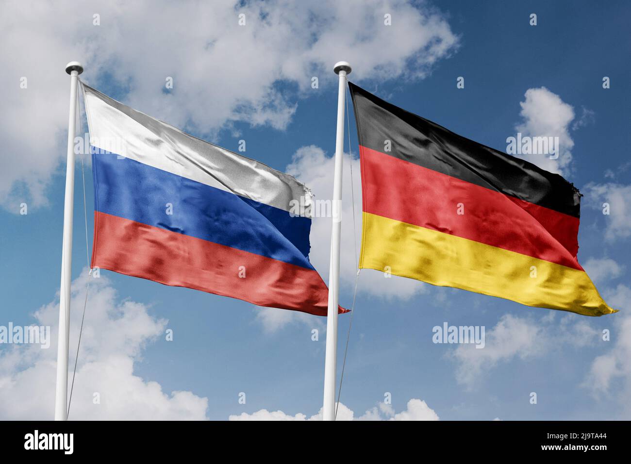 American national flags and flags of the new germany hires stock