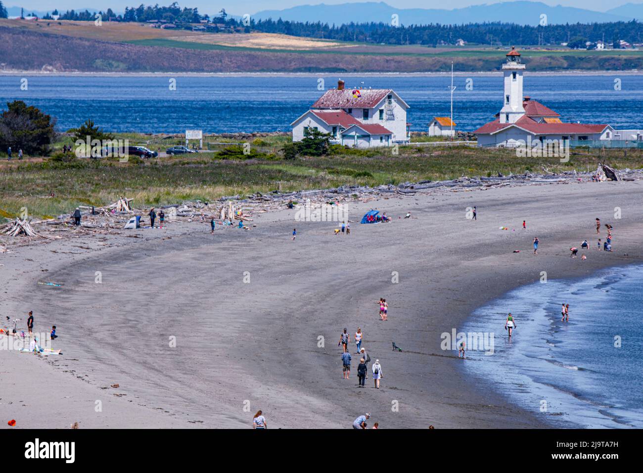 Boy with fishing rod and worm, Fort Worden State Park, Port Townsend,  Washington State, USA, Stock Photo, Picture And Rights Managed Image. Pic.  IBR-1385103