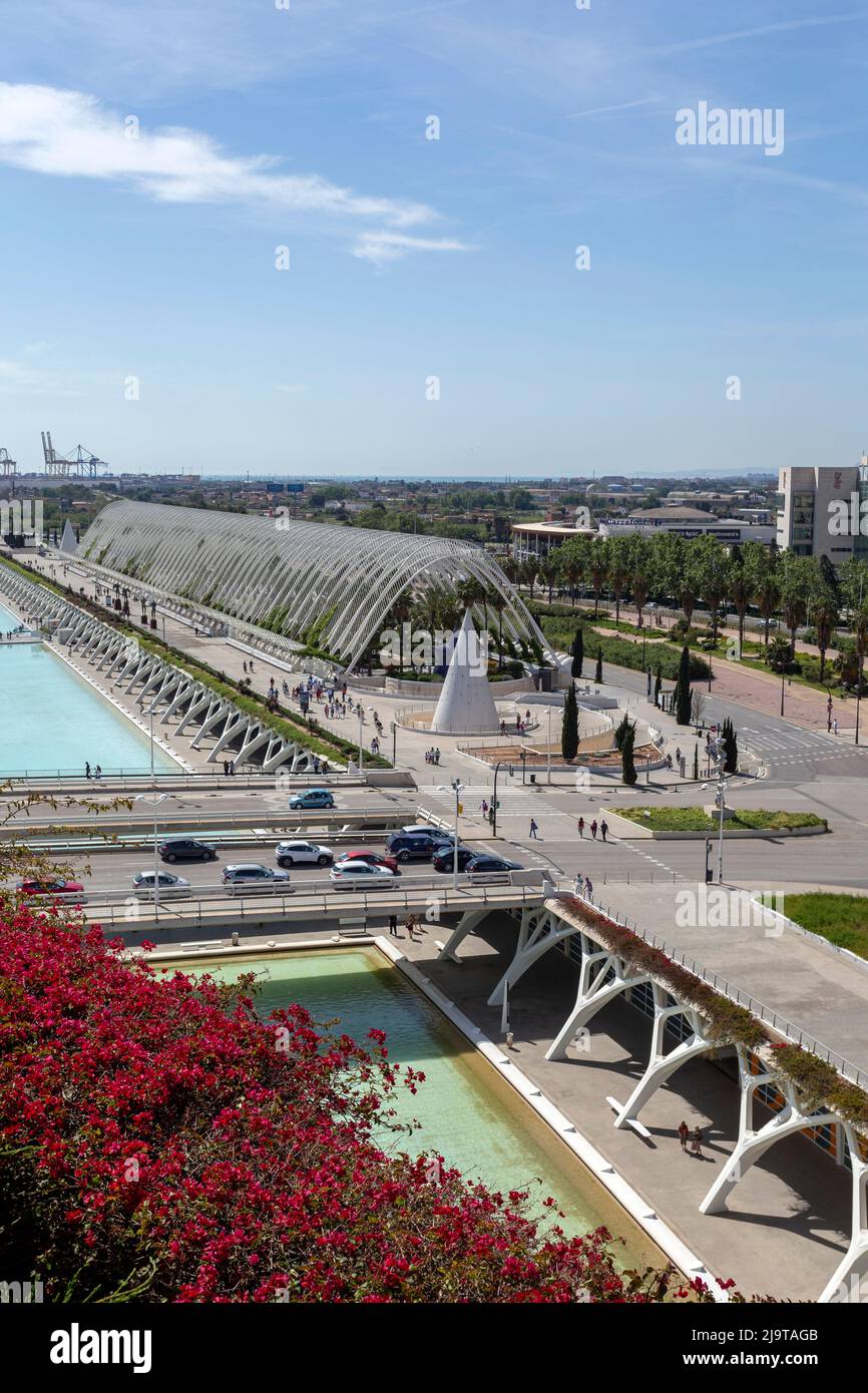 Valencia, Spain - 05 07 2022: View of the L Umbracle at the City of ...