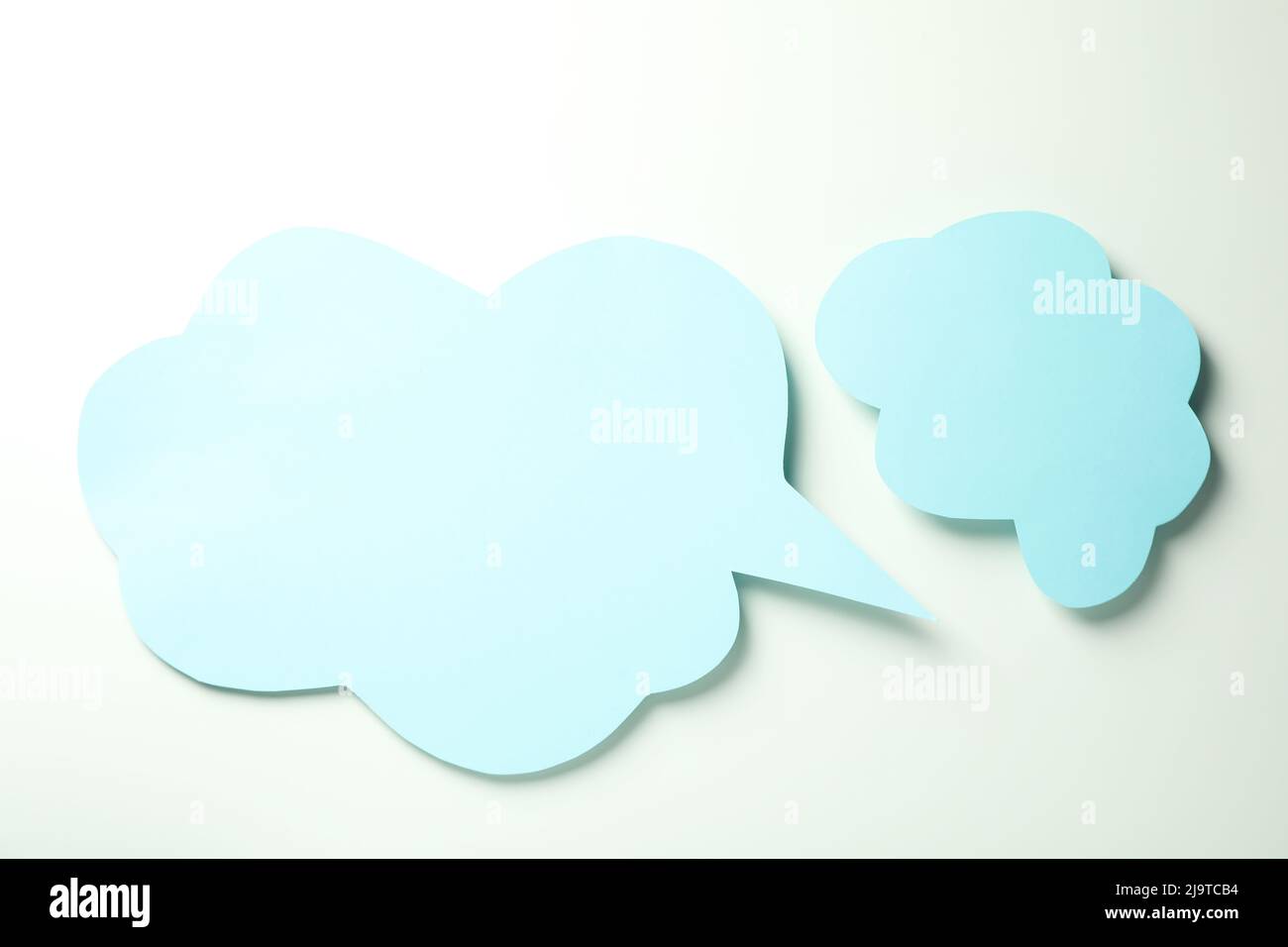 Speech bubbles on white background, space for text Stock Photo