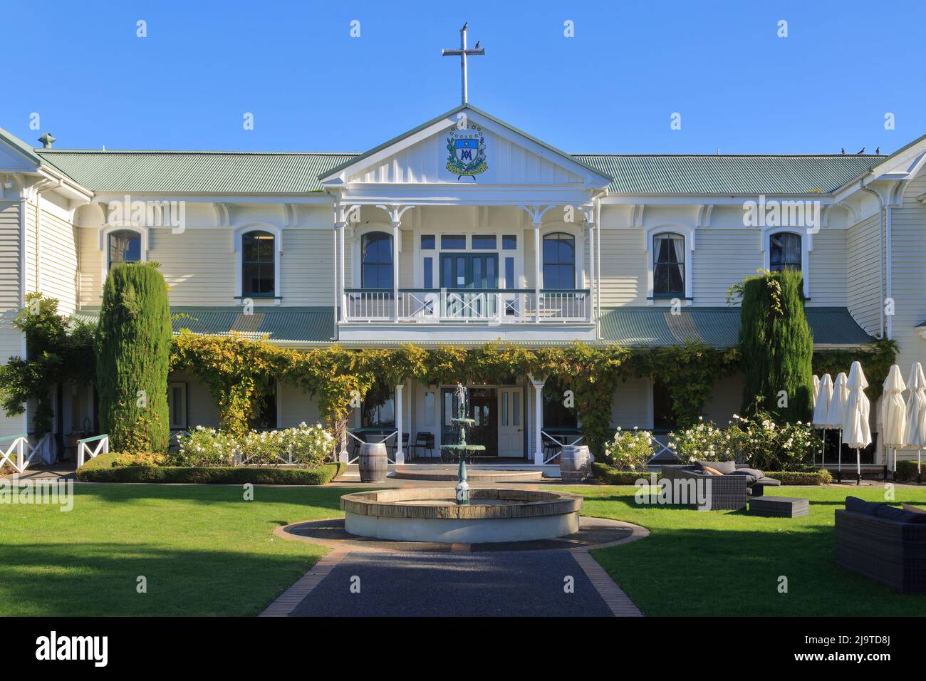 The restaurant at Mission Estate, Napier, New Zealand's oldest winery Stock Photo