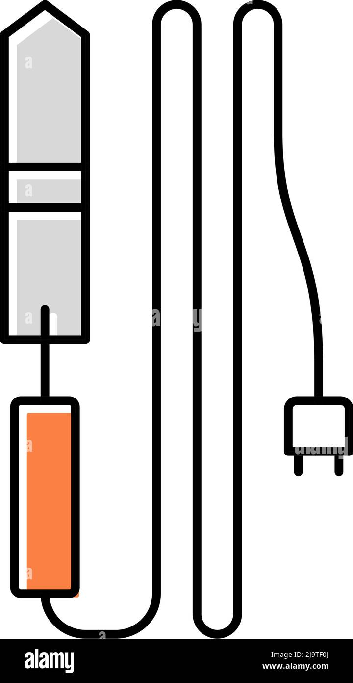 electric knife beekeeping color icon vector illustration Stock Vector
