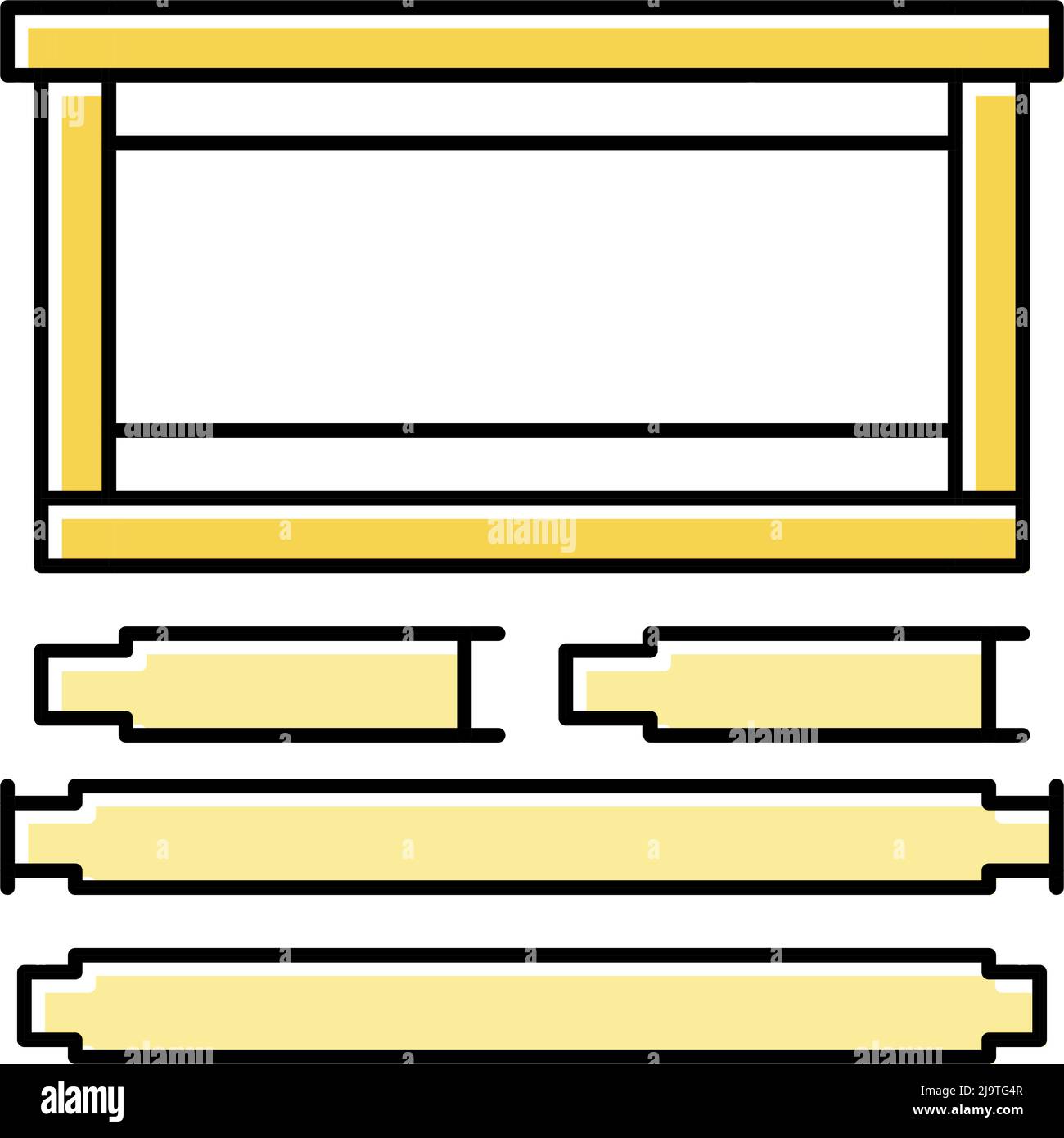 frames langstroth beekeeping color icon vector illustration Stock Vector