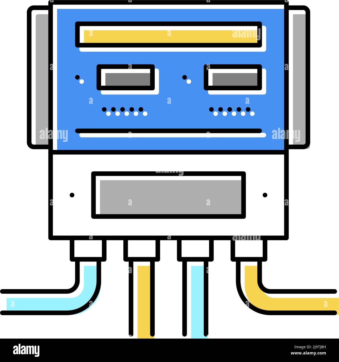 pool equipment monitoring color icon vector illustration Stock Vector ...