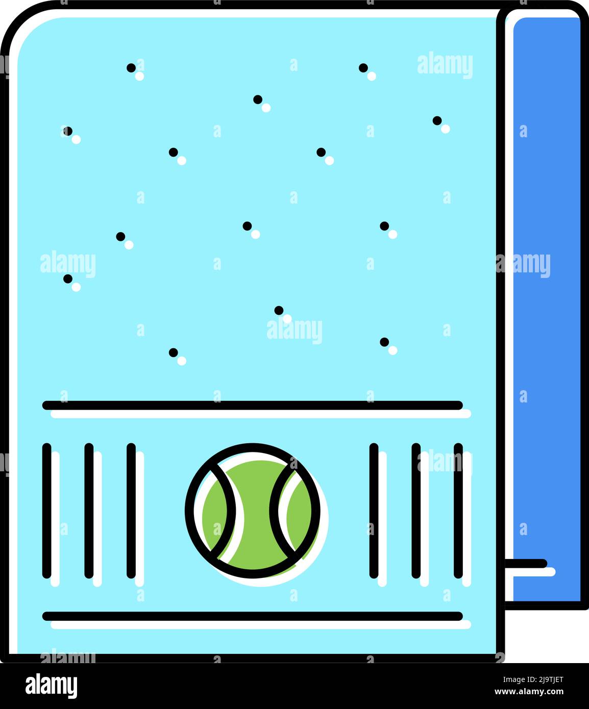 towel tennis player color icon vector illustration Stock Vector Image