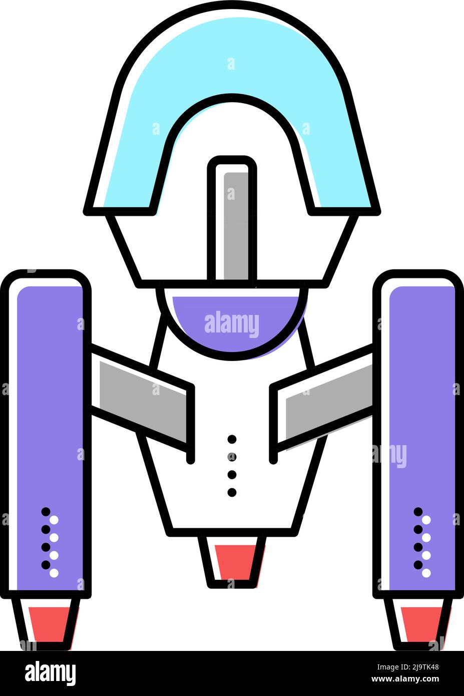 space alien ship color icon vector illustration Stock Vector Image ...