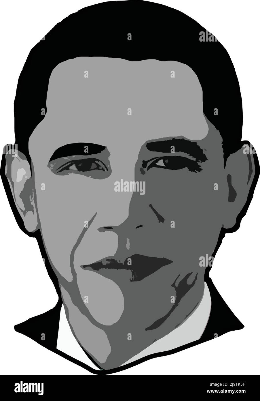 logo of barak obama in black and white color Stock Vector