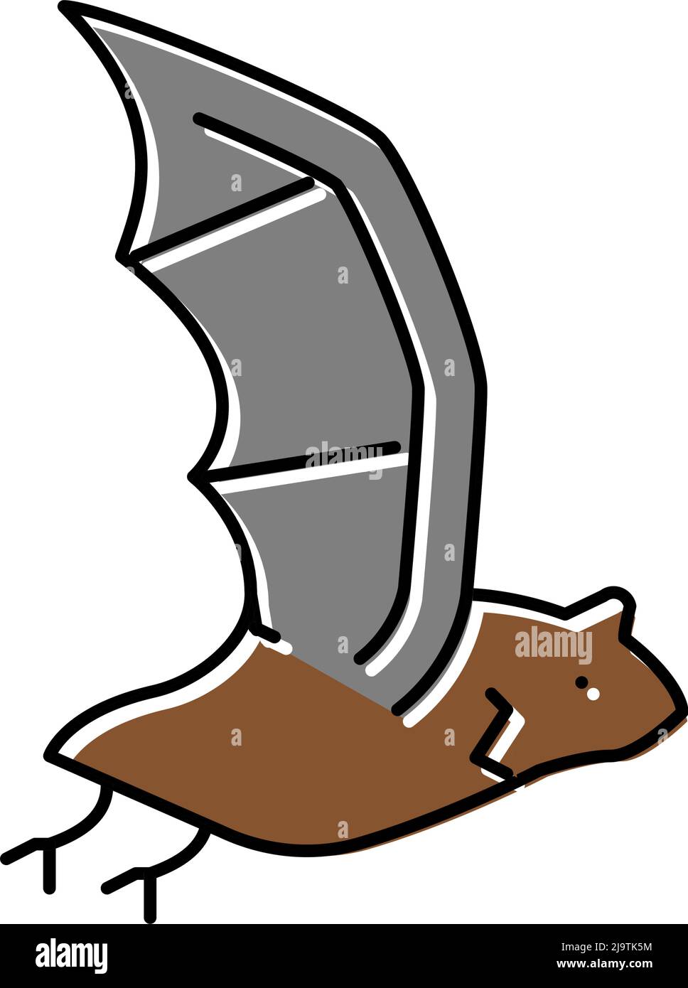bat halloween color icon vector illustration Stock Vector Image & Art ...