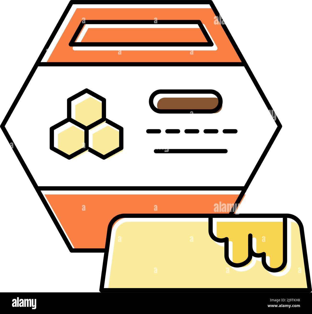 beeswax packaging beekeeping color icon vector illustration Stock Vector