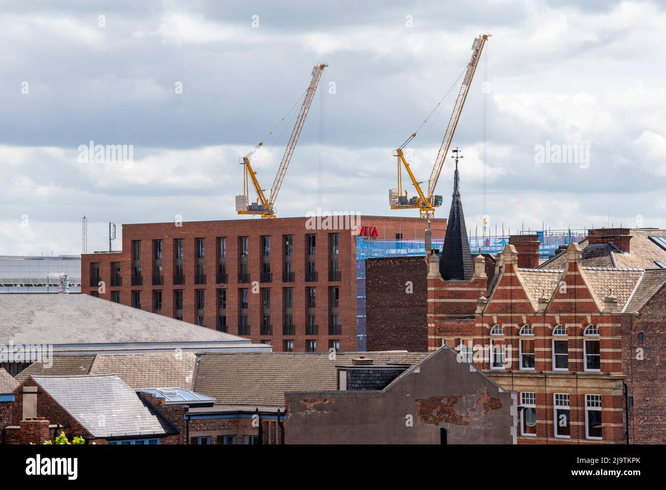 Carrington Street Rooftops in Nottingham City Centre May 2022, Nottinghamshire England UK Stock Photo