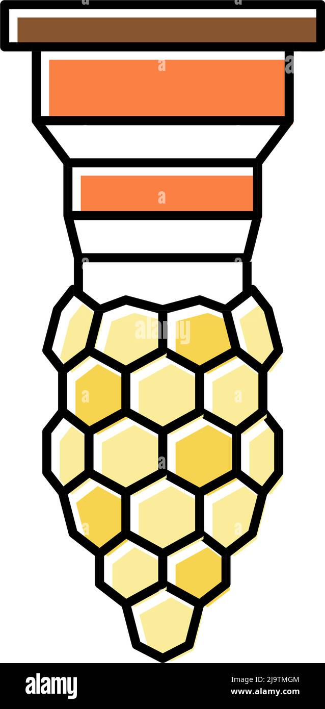 bee queen production beekeeping color icon vector illustration Stock