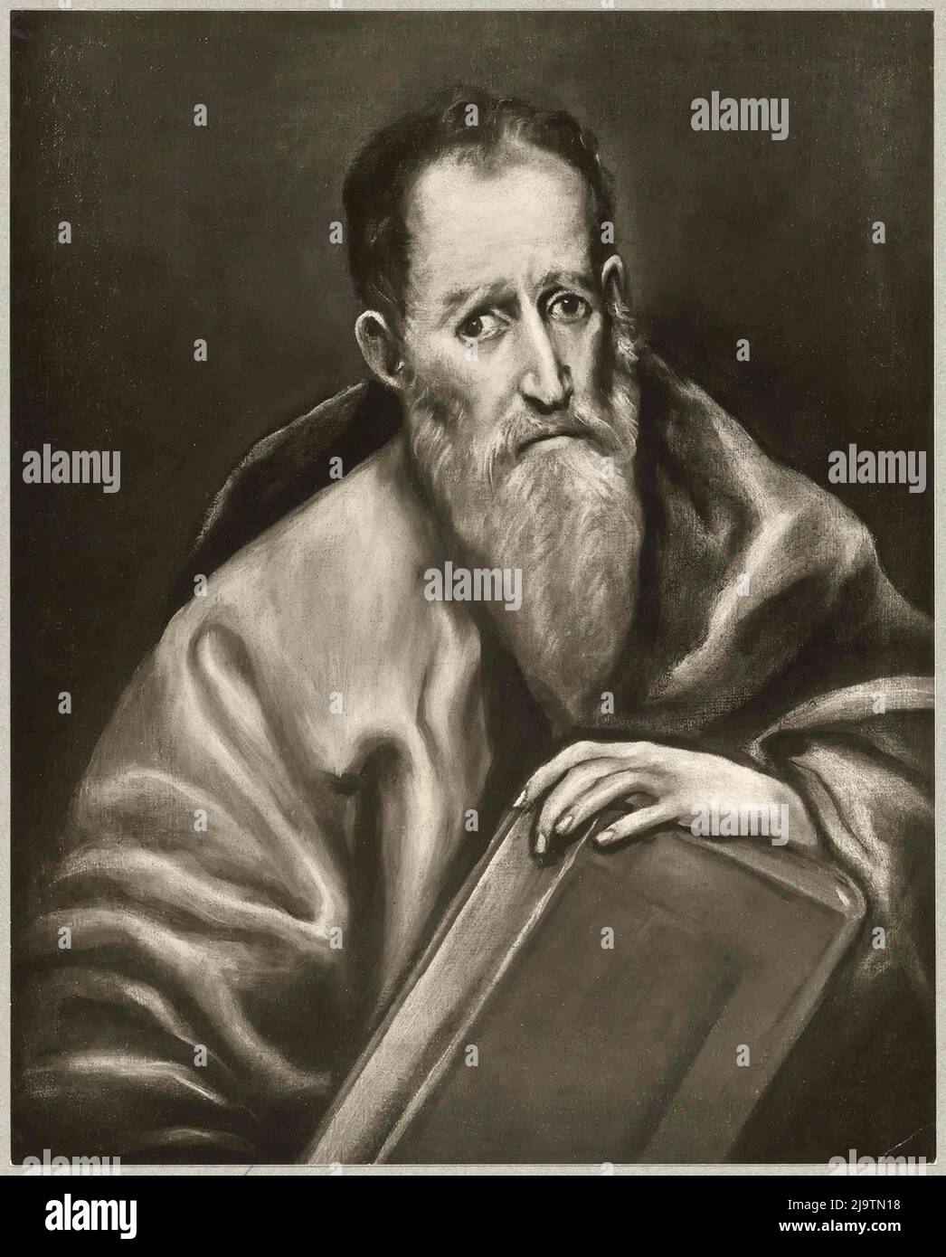 A sketch of St Bartholomew, one of the twelve disciples of Jesus,  by El Greco Stock Photo