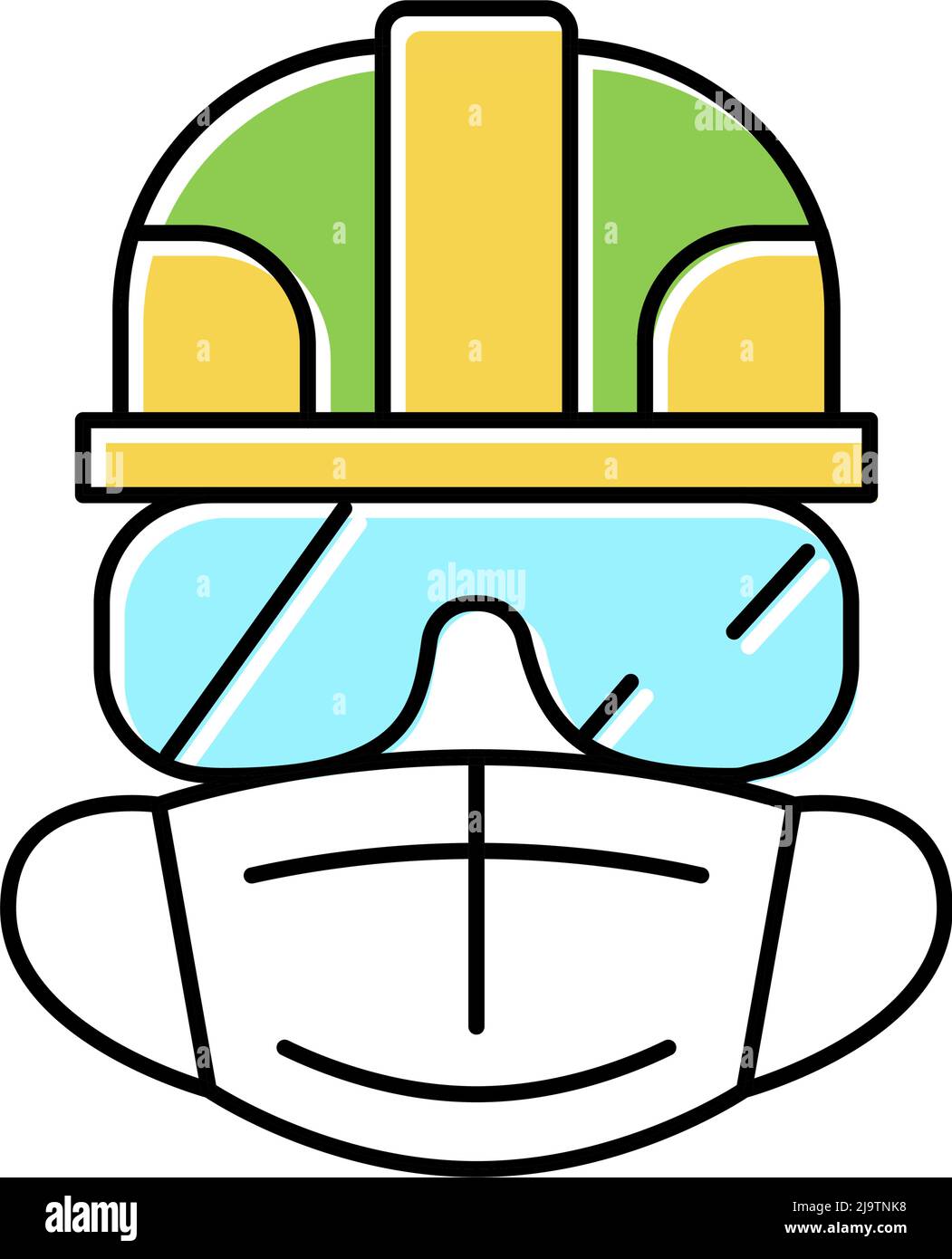 individual protection means color icon vector illustration Stock Vector