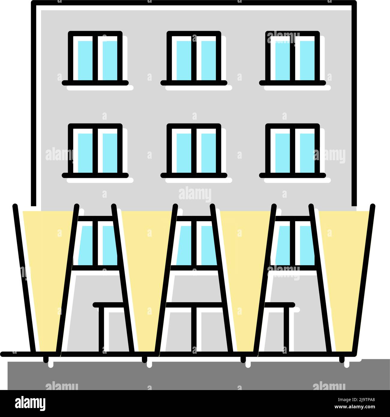 building lighting color icon vector illustration Stock Vector Image ...