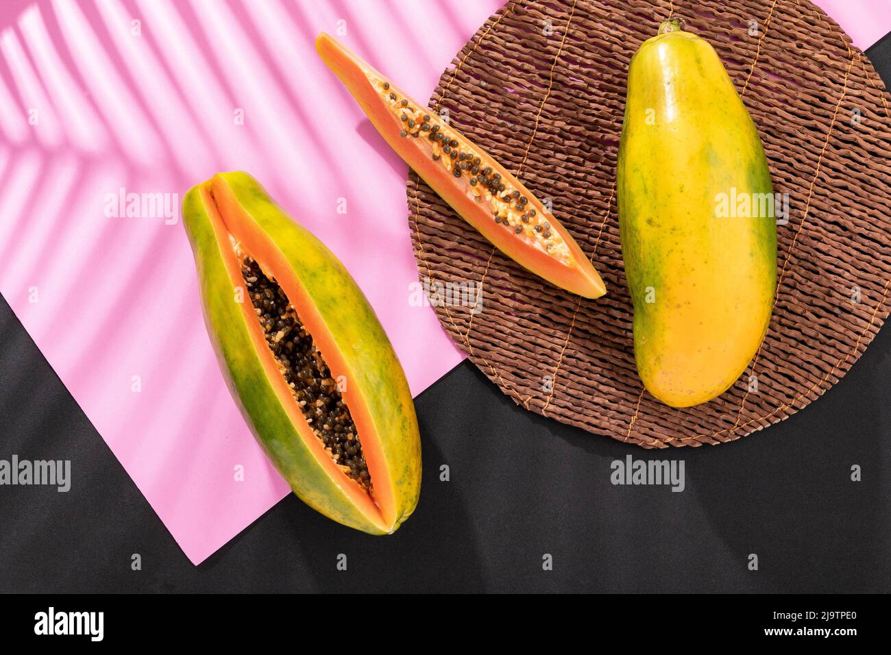 Download this stock image: Carica <b>Papaya</b> - Organic Ripe Fresh Tasty <b>Papaya</b> ...