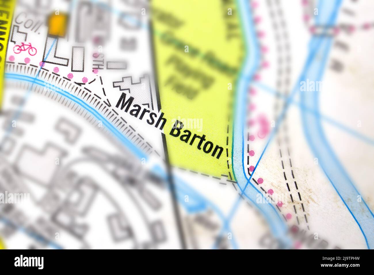 Marsh Barton district Exeter City, Devon, United Kingdom colour atlas