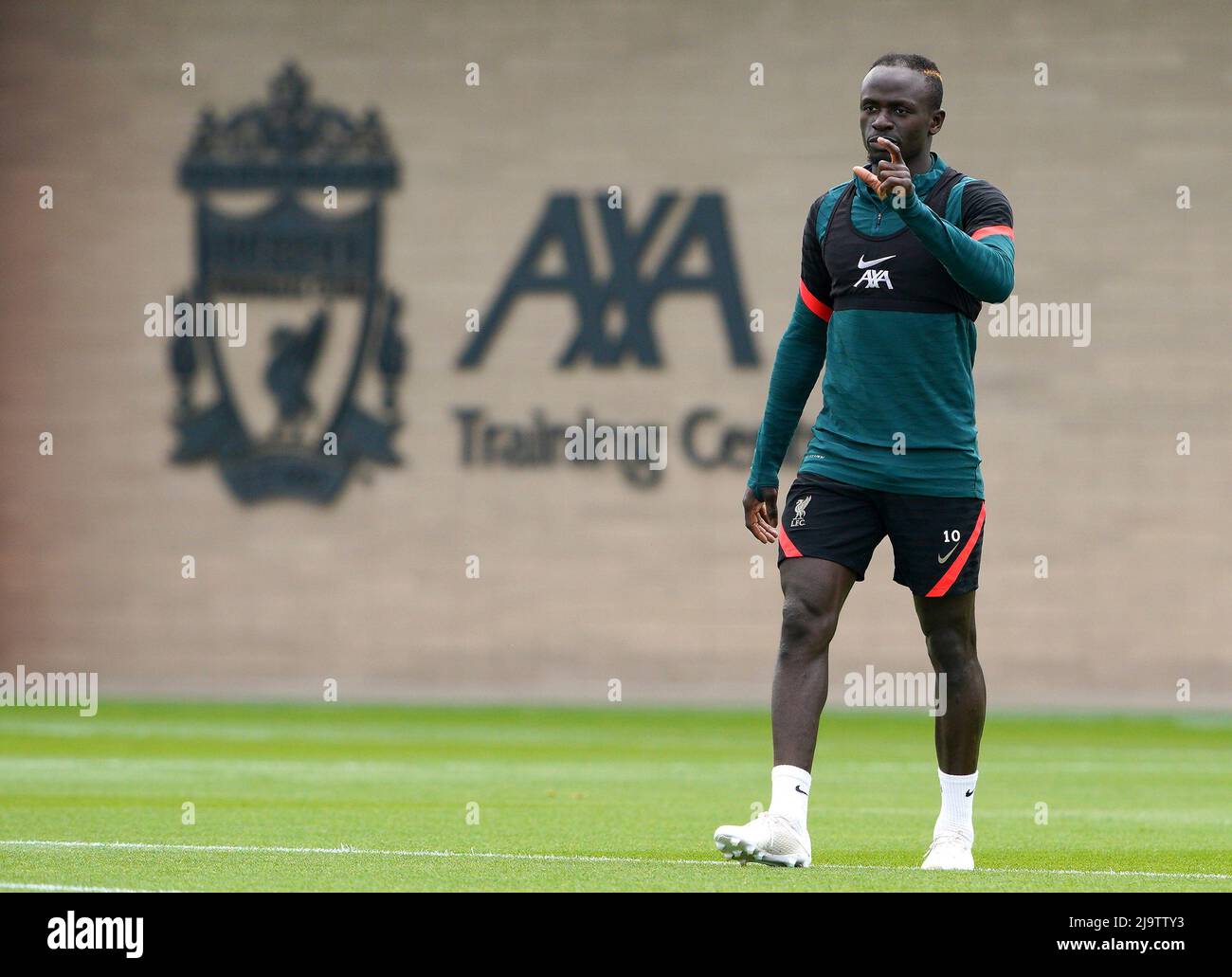 Liverpool's Sadio Mane during a media day at the AXA Training Centre in Liverpool ahead of the UEFA Champions League Final in Paris on Saturday. Picture date: Wednesday May 25, 2022. Stock Photo