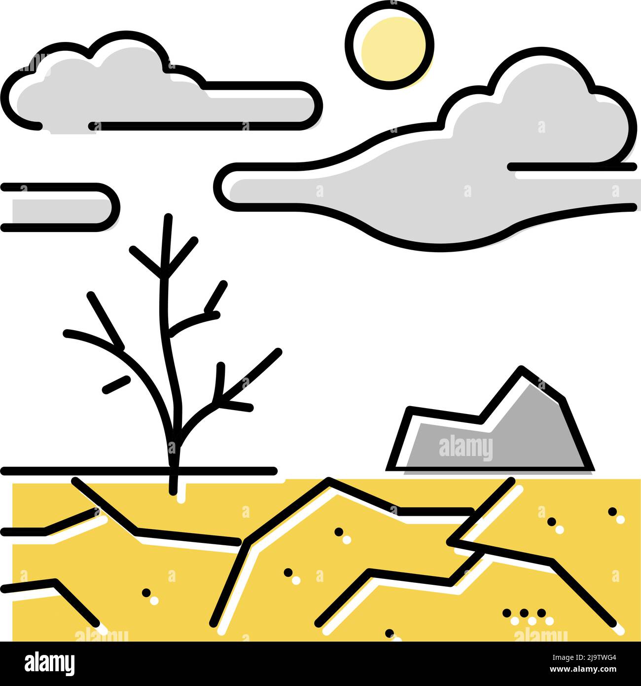 barren land color icon vector illustration Stock Vector Image & Art Alamy