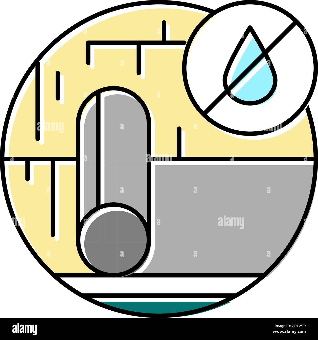roof underlayment color icon vector illustration Stock Vector Image ...