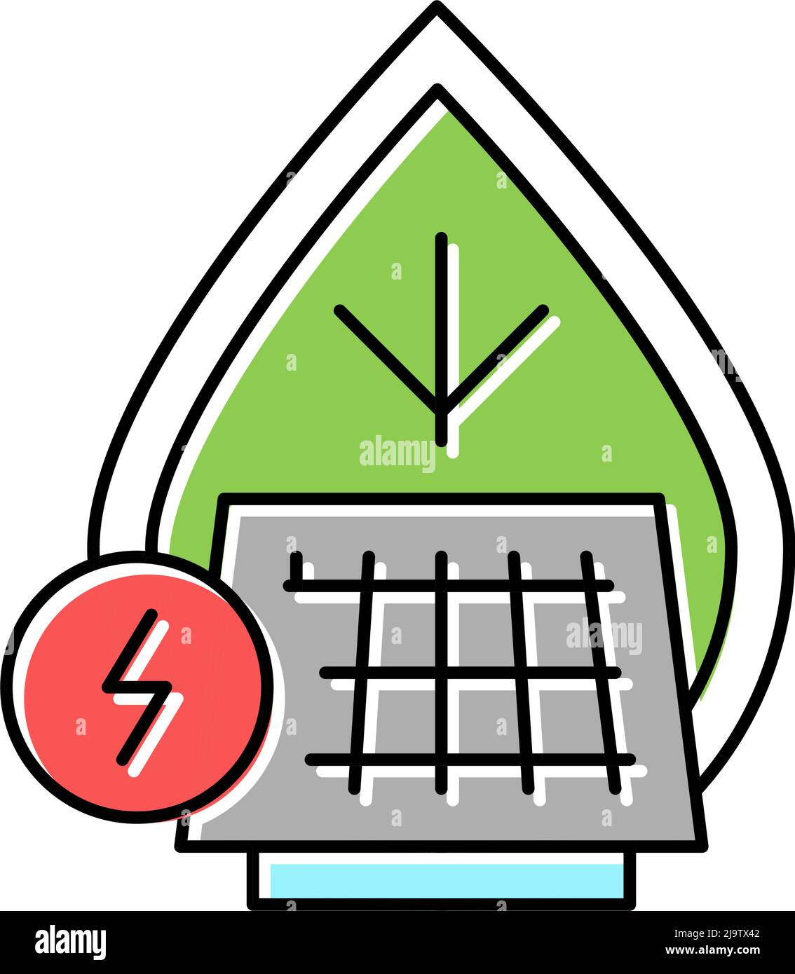 energy saving color icon vector illustration Stock Vector Image & Art ...