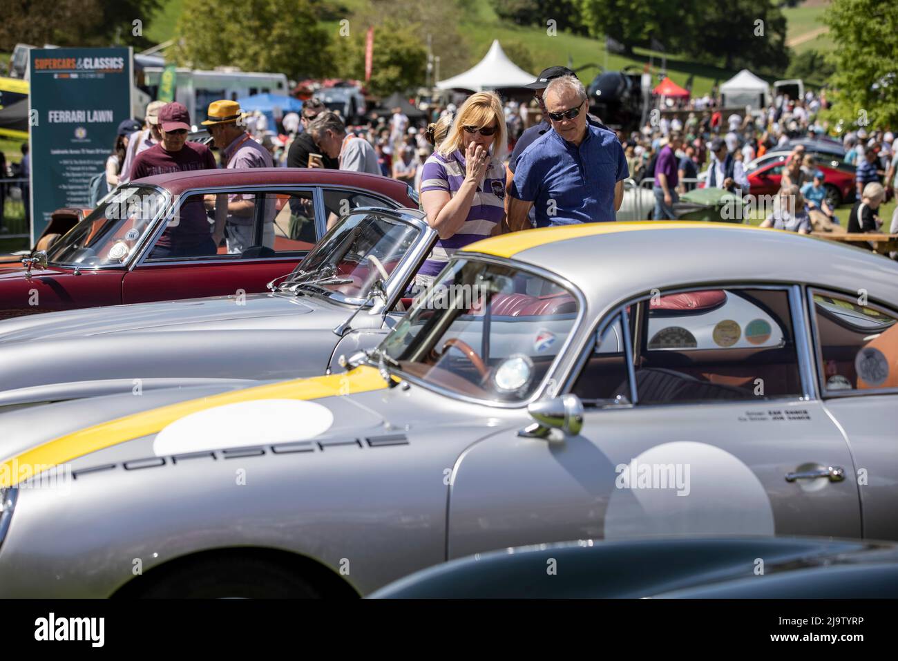 Car enthusiasts enjoy the warm weather at the Supercars & Classics